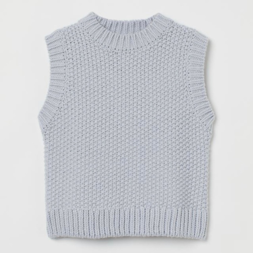 H&M Light Blue Kint Sweater Vest